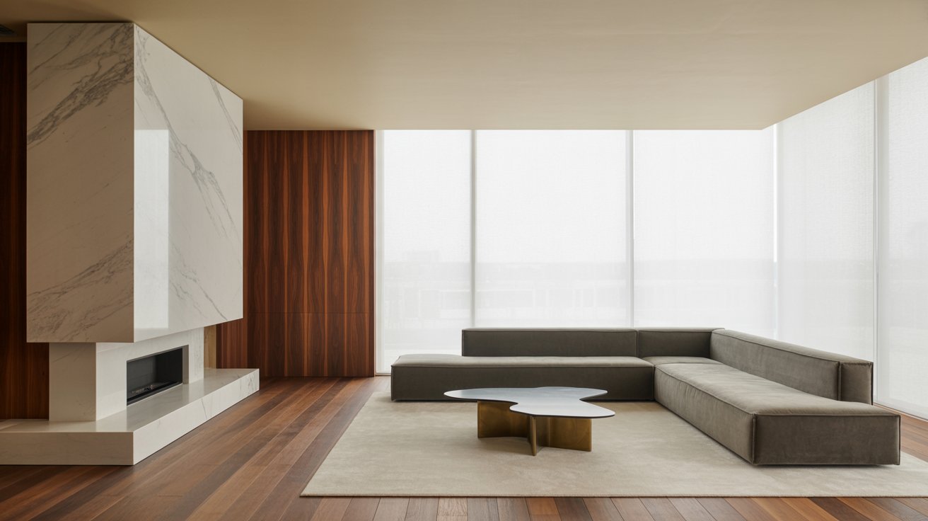 Modern Minimalist Luxury with High-End Materials
